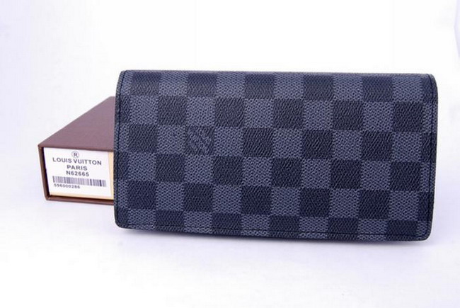 LOUIS VUITTON◇ポルト・フォイユ・ブラザ_ダミエ・グラフィット_
